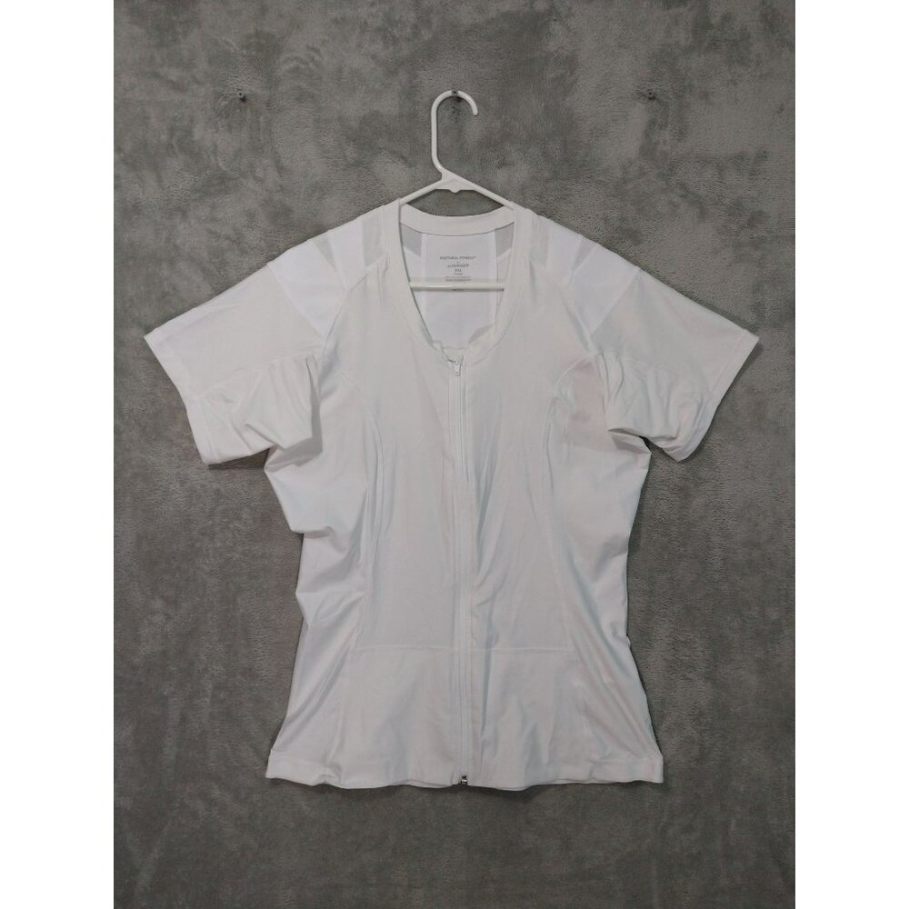 Alignmed Shirt Womens 2XL White Posture Correcting Zip Up 2.0 Neuroband Tech